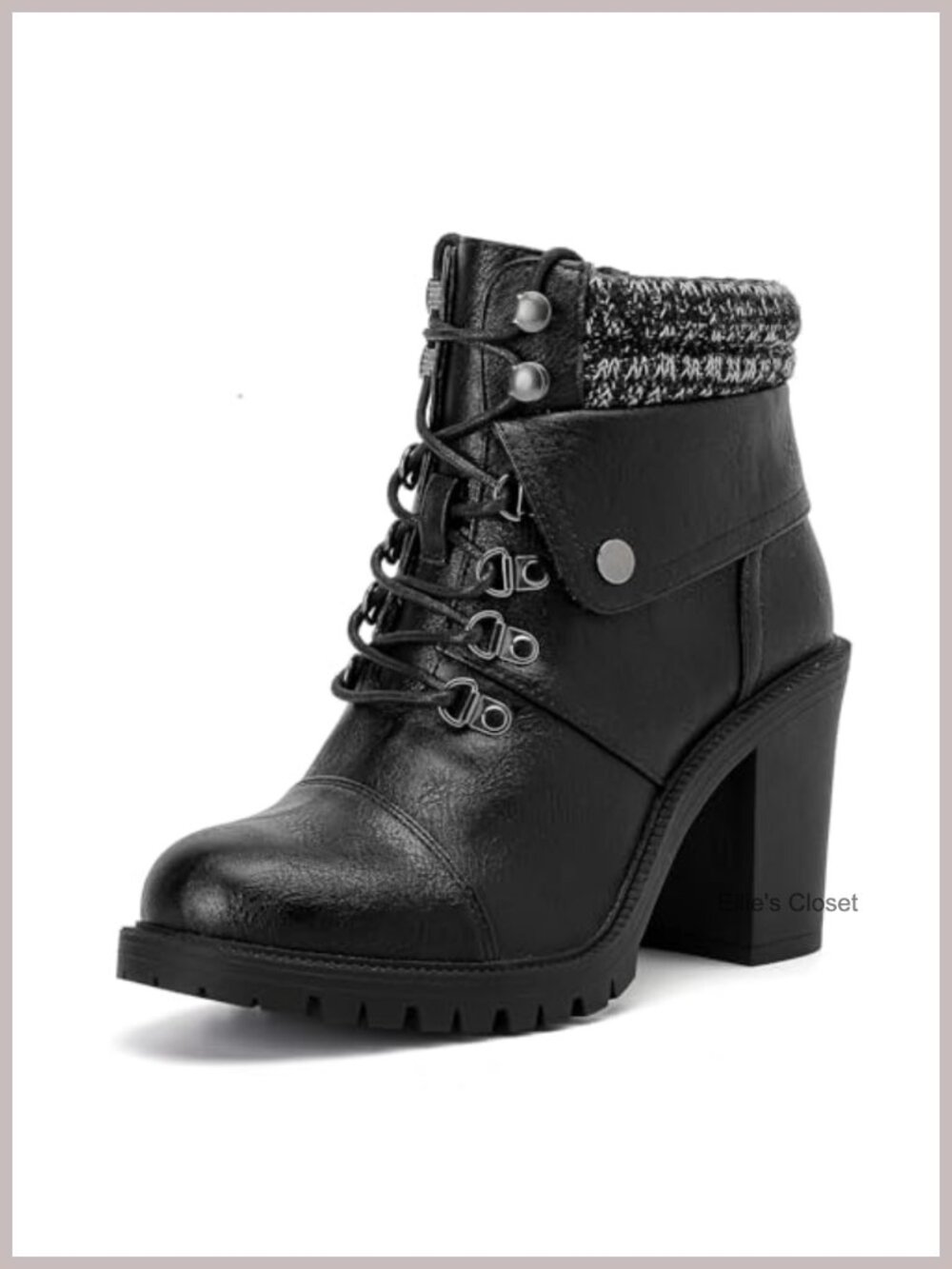 Extra Wide Calf Ankle Boots Faux Leather Memory Foam Block Heel Round Toe Zip